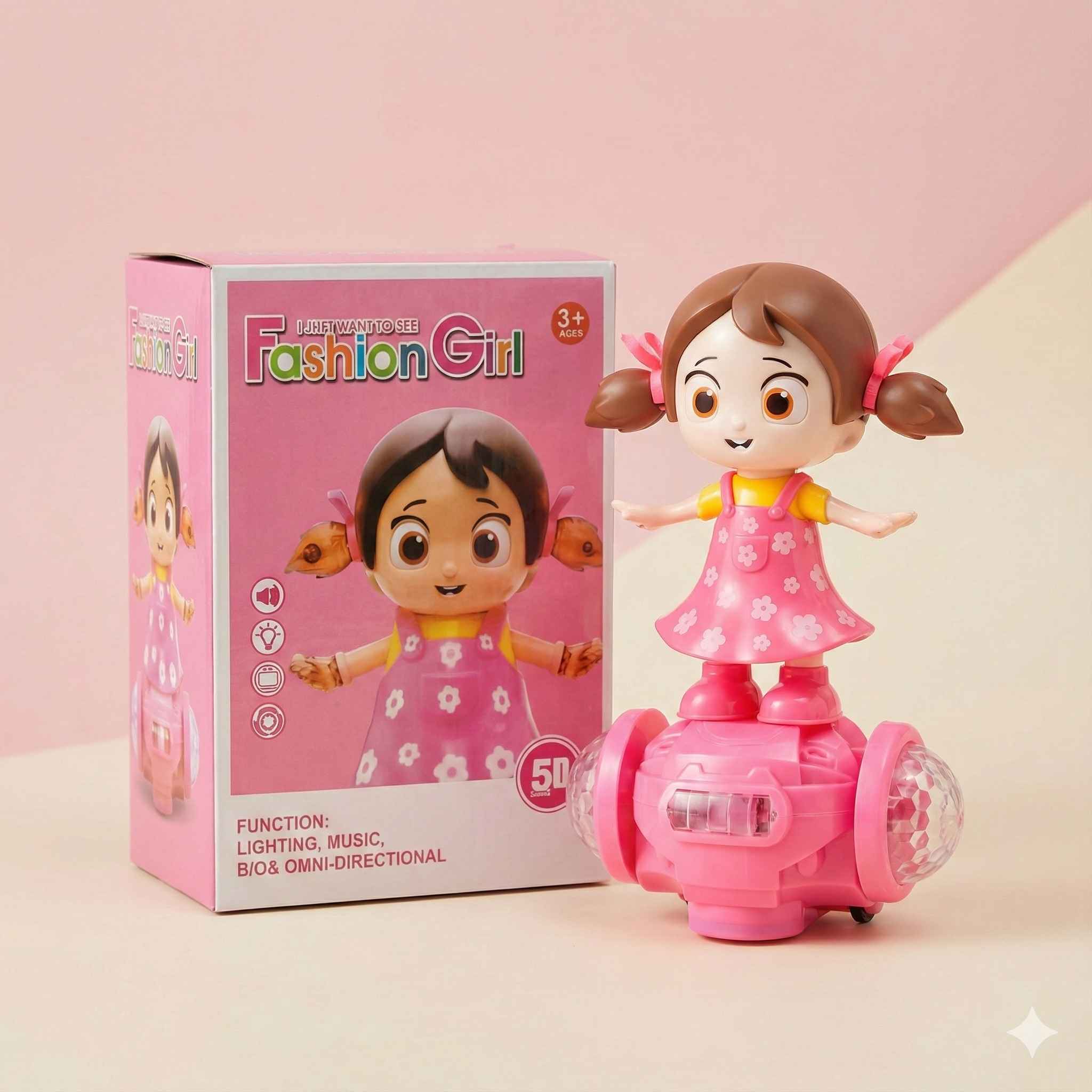 Fashion Girl with 3D Light & Music