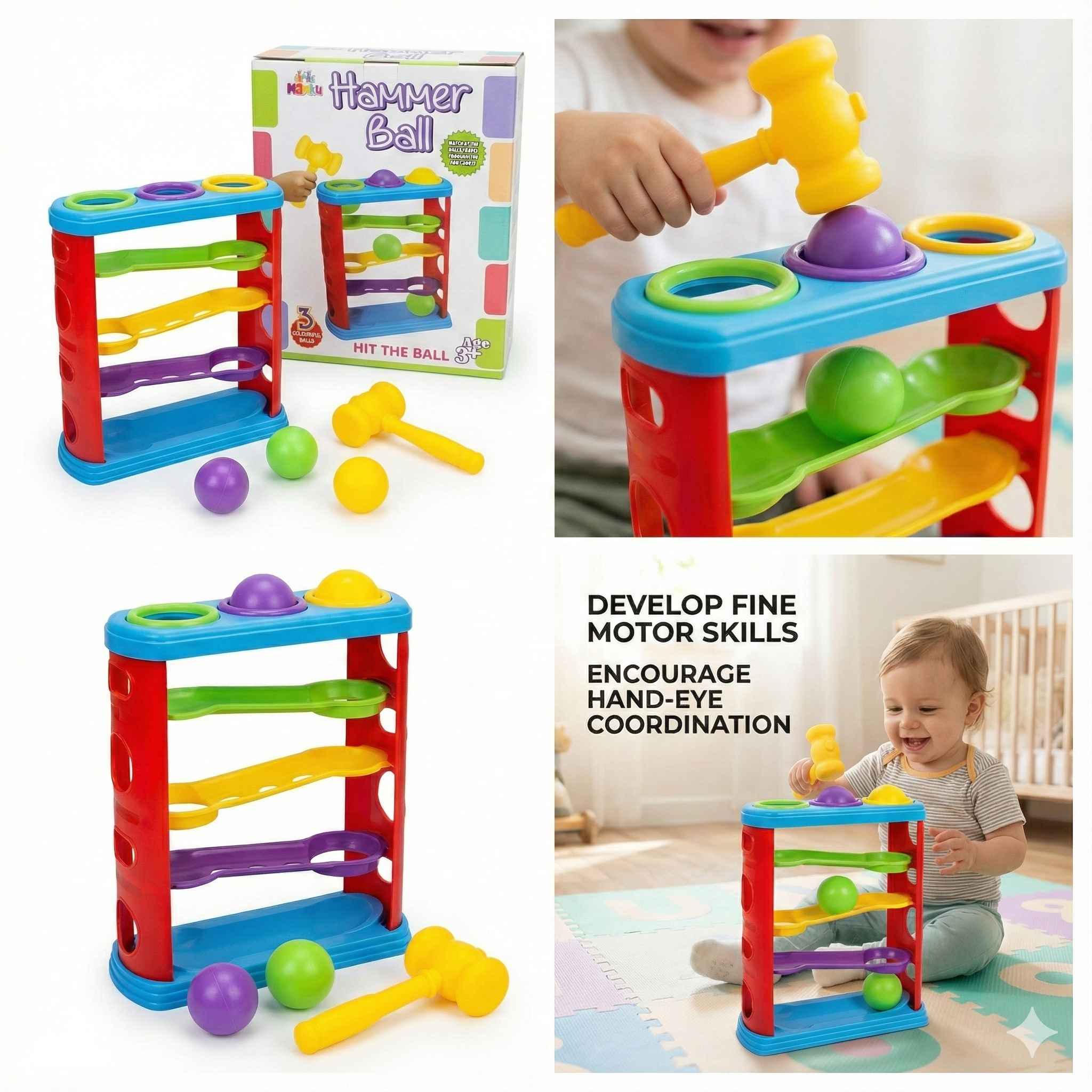 Hammer Ball Activity Toy Manku