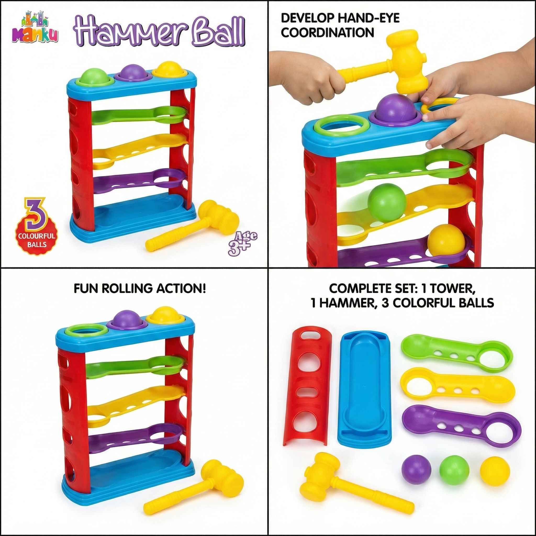 Hammer Ball Activity Toy Manku
