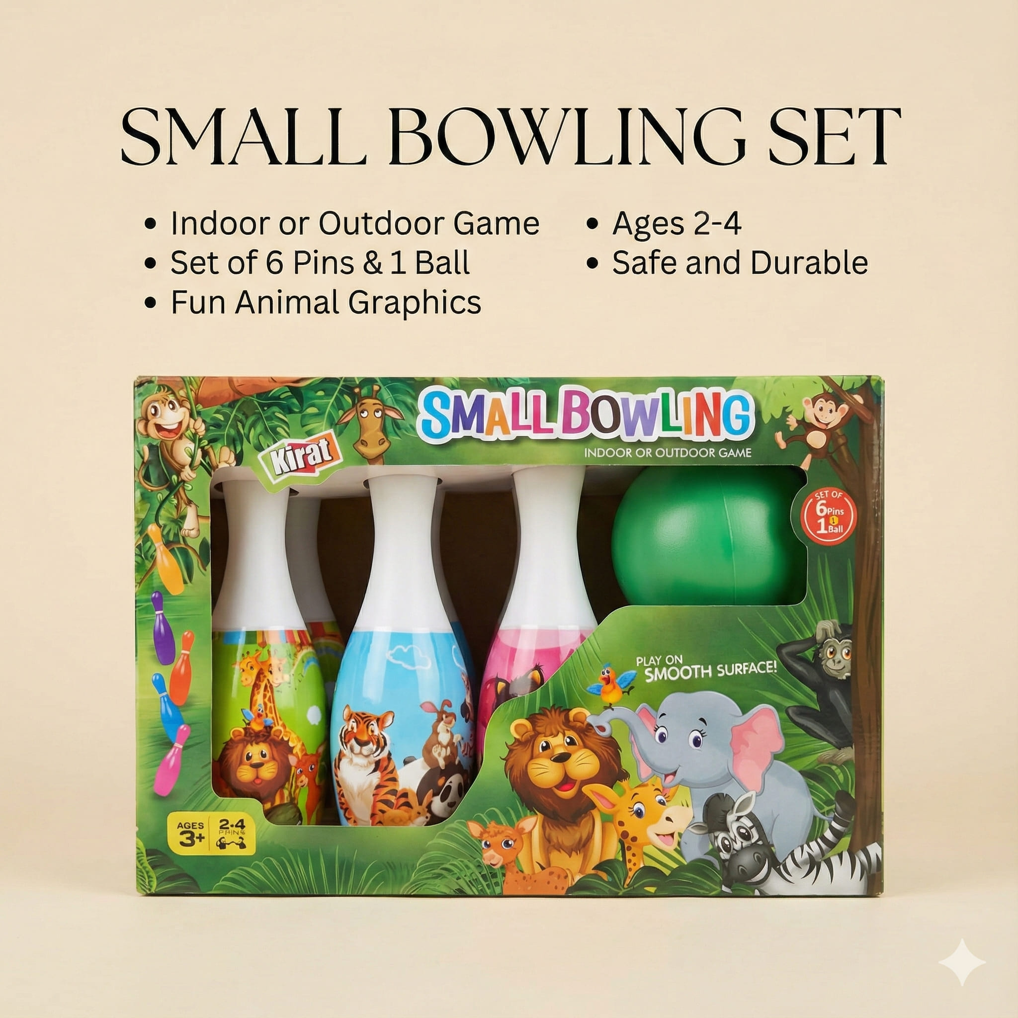 Bowling Set Jungle Small - Kirat