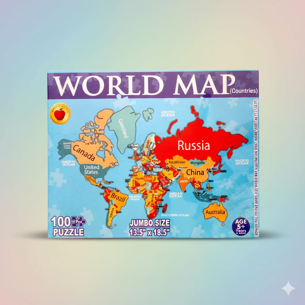 World Map Puzzle 100pcs - Applefun