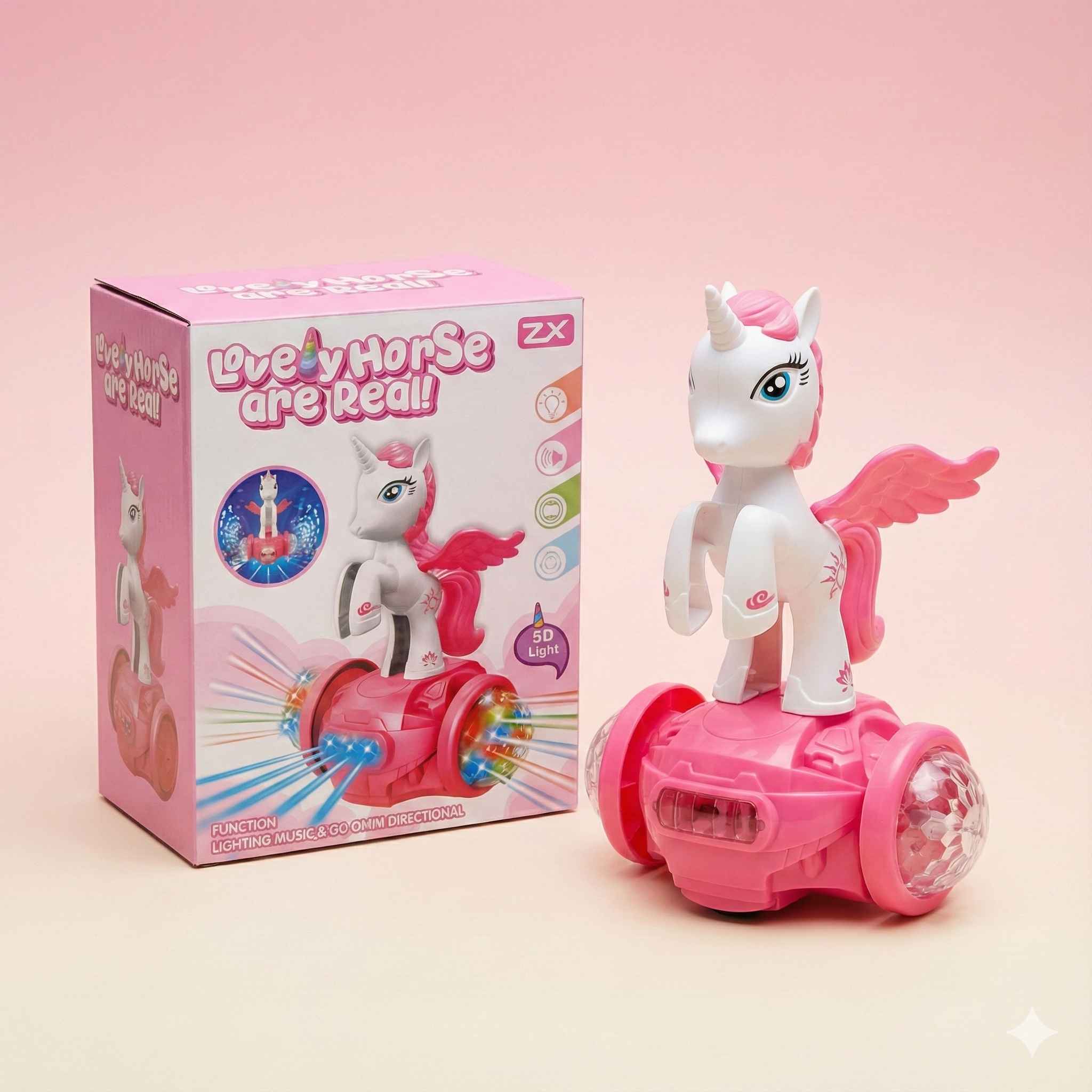 Lovely Unicorn with 3D Light & Music